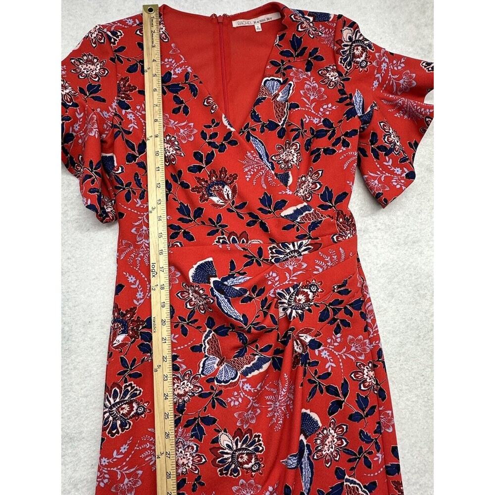 Rachel Rachel Roy Dress Womens Size 8 Red Blue Floral Tropical Print Dress - Picture 4 of 15